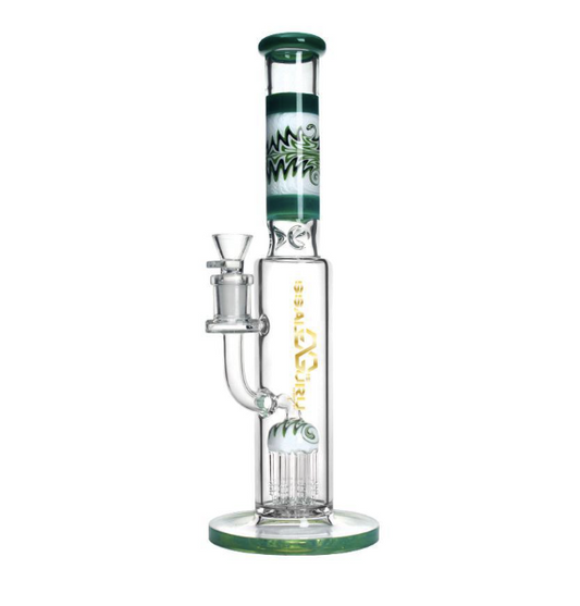 Glass Guru Waterpipe 14" Tree Perc Flat Base